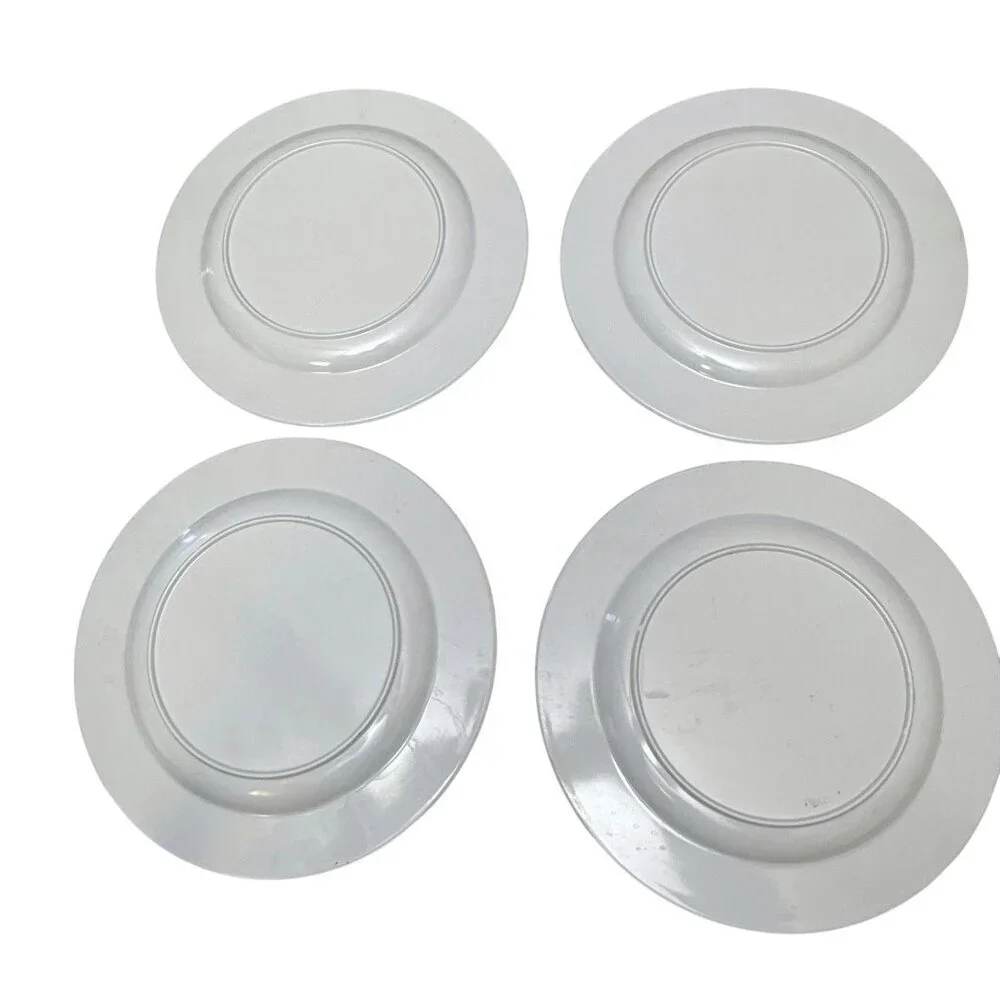 Melamine Plastic Dinner Plates Set of 4 French Country Blue Green Yellow Red 11